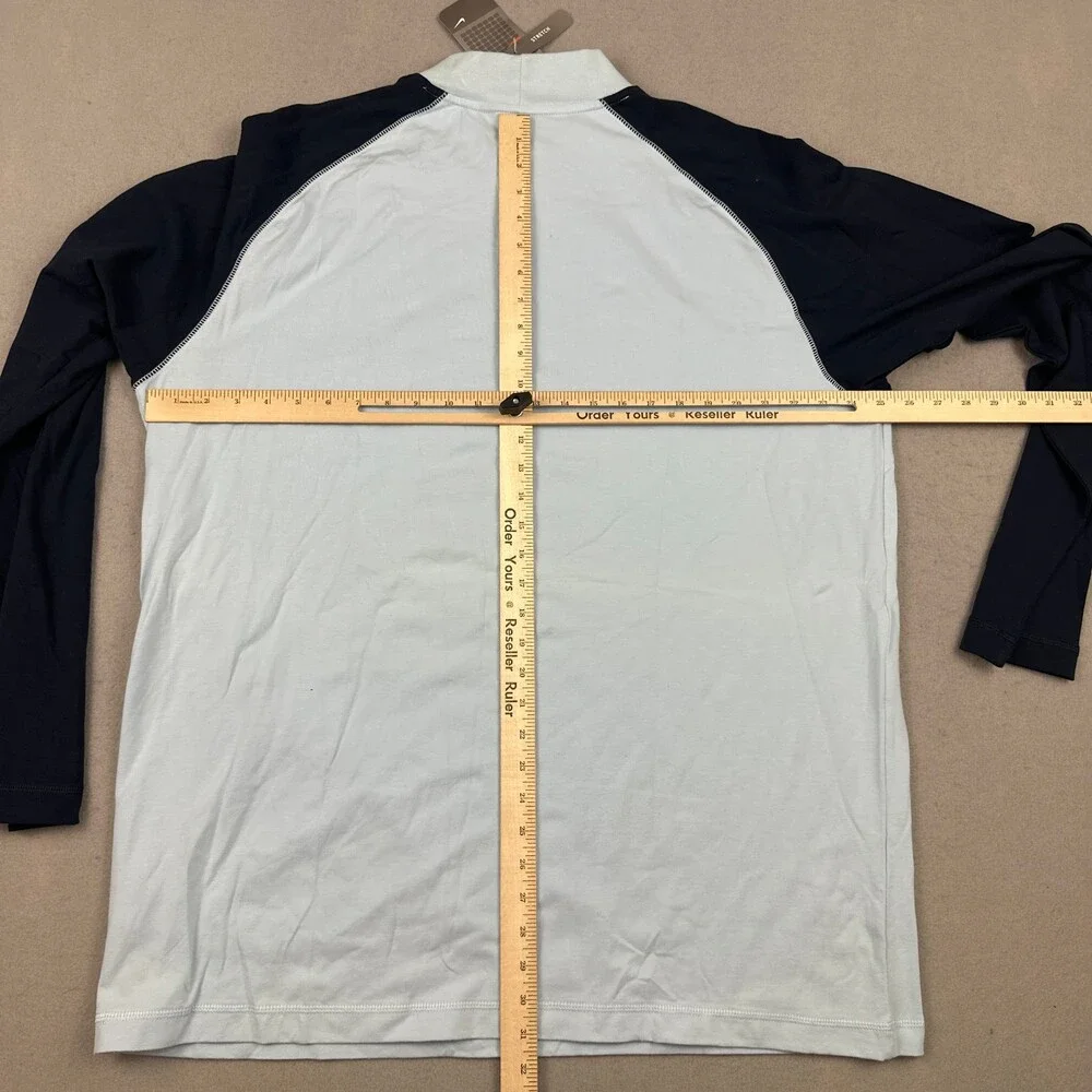 Vintage Nike Shirt Men 2XL Bllue Solid Swoosh Crew Pullover Deadstock Y2K 2005